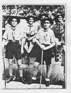 SCOUTS DE FRANCE 5 EME ORAN GROUPE SAINT LOUIS N35 1942 ROUTIERS  DU  CLAN LAPERRINE